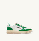 BASKET MEDALIST LOW SUPER VINTAGE EN CUIR BLANC ET VERT