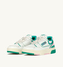 BASKET CLC EN CUIR BLANC, VERT ET ROSE Autry