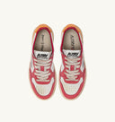 BASKET MEDALIST LOW SUPER VINTAGE EN CUIR BLANC, ROSE ET ORANGE