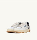 BASKET CLC EN CUIR BLANC ET BLEU AUTRY