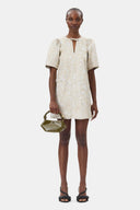 Robe Gold and Silver Metallic A-Line Mini
