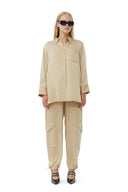 CHEMISE BEIGE WASHED SATIN Ganni