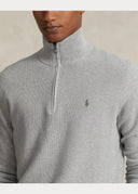 Pull demi-zippé en coton piqué  Ralph Lauren