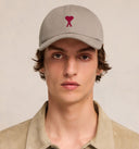 Red Ami de Coeur Embroidery Cap AMI