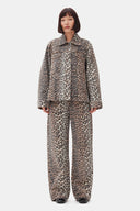 Veste Leopard Printed Denim