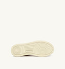 BASKET MEDALIST LOW EN CUIR DE CHEVRE BLANC ET EN DAIM ROSE