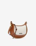OSKAN MOON LEATHER AND COTTON SHOULDER BAG Marant Etoile
