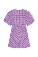CHECK SUITING MINI DRESS  Ganni WILD ORCHID