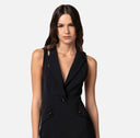 Mini-robe en crêpe stretch avec rabats elisabetta franchi