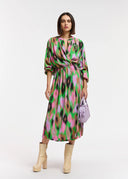 Robe midi à imprimé abstrait  Essentiel