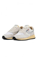 BASKET AUTRY REELWIND LOW EN NYLON ET DAIM BLANC ET ARGENT