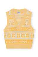 YELLOW WOOL MIX VEST Ganni