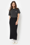 Illico Ribbed Skirt | Black Ame