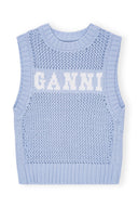 GILET BLUE COTTON ROPE Ganni