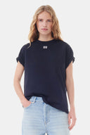 T-shirt Dark Grey Relaxed Rhinestone