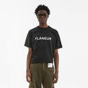 Printed Logo T-Shirt Black flâneur
