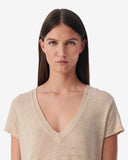 T-SHIRT EN LIN COL V RODEO iro