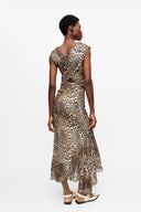 Robe longue GANNI léopard