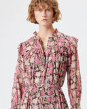 ROBE EN COTON IMPRIMÉ EINA Marant Etoile Noir estompé