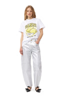 T-SHIRT WHITE RELAXED LEMON Ganni