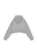 SWEAT À CAPUCHE COURT GRIS OVERSIZE ISOLI Ganni