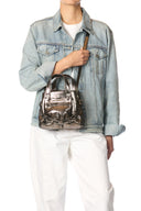 Sac JEROME DREYFUSS BILLY NANO CHEVRE LAME CHAMPAGNE