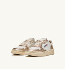 BASKET AUTRY MEDALIST LOW CUIR BLANC PLATINUM