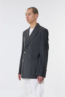 Blazer croisé AMI gris chiné