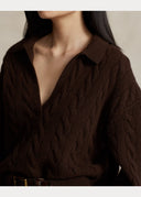 Pull polo torsadé laine-cachemire Ralph Lauren