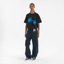 Floral Watercolor T-Shirt Black flâneur