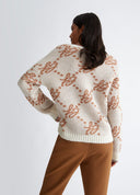 Pull jacquard avec logo Liu Jo