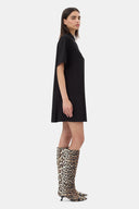 Robe Black Viscose Twill Mini