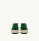 BASKET MEDALIST LOW EN CUIR BICOLORE BLANC ET VERT Autry