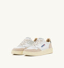 BASKET AUTRY CUIR BLANC ET BEIGE DAIM