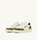 BASKET AUTRY MEDALIST LOW CUIR BLANC ET DAIM MILITARY