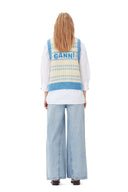 GILET BLUE GRAPHIC O-NECK Ganni