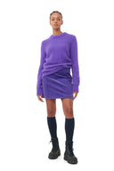 PURPLE BRUSHED ALPACA O-NECK Ganni
