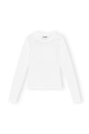 T-SHIRT FUTURE WHITE JERSEY RHINESTONE Ganni