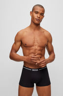 LOT DE TROIS BOXERS COURTS AVEC CEINTURE SIGLÉE EN COTON STRETCH Boss Black