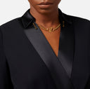 Chemise body croisée en georgette de viscose elisabetta franchi