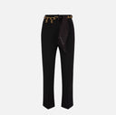 Pantalon à patte d’éph en crêpe stretch avec ceinture foulard elisabetta franchi