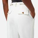 Pantalon droit en viscose avec ceinture elisabetta franchi