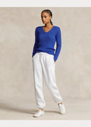 Pull col en V torsadé en coton Ralph Lauren