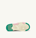 BASKET CLC EN CUIR BLANC, VERT ET ROSE Autry