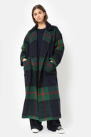 Harlow Wool Coat | Tartan Checks  Ame
