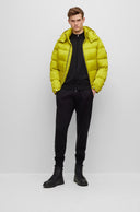 CARDIGAN EN LAINE VIERGE AVEC FERMETURE ÉCLAIR ET SURPIQÛRE LOGO Boss Black