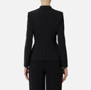 Veste à double boutonnage en crêpe avec revers châle elisabetta franchi