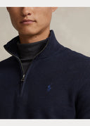 Pull demi-zippé en coton piqué Ralph Lauren