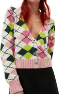 GRAPHIC COTTON V-NECK CARDIGAN Ganni