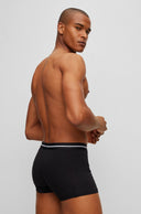 LOT DE TROIS BOXERS COURTS AVEC CEINTURE SIGLÉE EN COTON STRETCH Boss Black